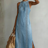 Julia | Denim haljina sa retro čipkom