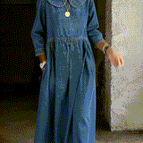 Clara | Denim haljina sa Peter Pan kragnom