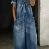 Maya | Denim kombinezon sa V-izrezom
