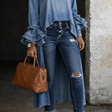 Ashley | Ležerna košulja u denim stilu
