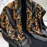 Galina Musta Foulard (100 % Svila - 88 cm)