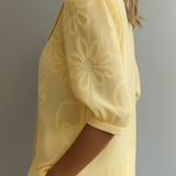 Milena | Elegantna bluza sa cvetnim detaljem