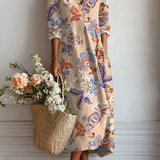Renata | Boho maksi haljina sa printom