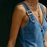 Vera | Duga denim haljina sa dugmadima