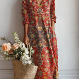 Diva | Boho maksi haljina sa cvetnim printom
